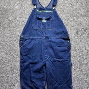 Liberty Overalls Mens Size 44x30 Dark Denim Bibs Carpenter Farm Ranch Work NWT